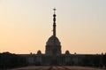 Delhi Presidential Palace at sunset, India Royalty Free Stock Photo