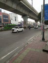 delhi road winter noon time