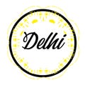 DELHI stamp on white