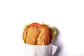 Deli sandwich. top view Royalty Free Stock Photo