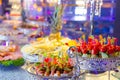 Delicacies and snacks at a buffet or Banquet.