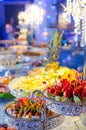 Delicacies and snacks at a buffet or Banquet.