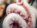 Delicacy octopus tentacle feeler seafood food animal macro photo