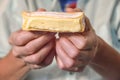 Delicacy soft brie camembert cheese with an orange crust Royalty Free Stock Photo