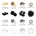 Delicacy, treats, product and other web icon in cartoon style.Nut, cashew,macadamia, icons in set collection. Royalty Free Stock Photo