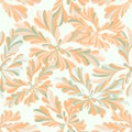 Delicate abstract flowers seamless pattern on a white background Royalty Free Stock Photo