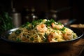 delicate angel hair pasta, tossed with shrimps and fresh herbs