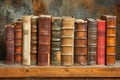 Delicate Antique books. Generate Ai Royalty Free Stock Photo