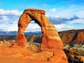 Delicate arch, Arches National Park, Moab Utah Royalty Free Stock Photo