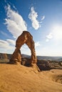 Delicate Arch in Arches National Park, Moab Utah Royalty Free Stock Photo