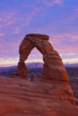 Delicate Arch at sunset Royalty Free Stock Photo