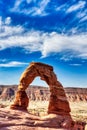 Delicate Arch in Arches National Park at Sunrise, Utah Royalty Free Stock Photo