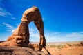 Delicate Arch in Arches National Park at Sunrise, Utah Royalty Free Stock Photo