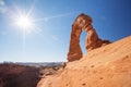 Delicate arch in Arches National Park in Utah, USA Royalty Free Stock Photo