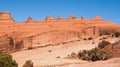 Delicate Arch as seen from the lower Delicate Arch Viewpoint in Arches National Park, Utah