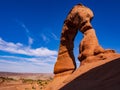 Delicate Arch with Deep Blue Sky in Arches National Park, Utah, USA Royalty Free Stock Photo