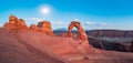 Delicate Arch in moonlight, Utah, USA Royalty Free Stock Photo