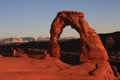 Delicate arch at sunset Royalty Free Stock Photo