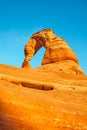 Delicate Arch at sunset, Arches National Park, Utah, USA Royalty Free Stock Photo