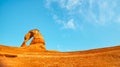 Delicate Arch at sunset, Arches National Park, Utah, USA Royalty Free Stock Photo