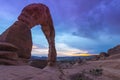 Delicate Arch after Sunset Royalty Free Stock Photo