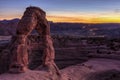 Delicate Arch Sunset Long Exposure Royalty Free Stock Photo