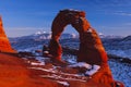 Delicate Arch under Mellienium Sunset Royalty Free Stock Photo