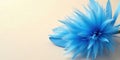 A delicate arrangement of light blue feathers, creating a soft, fluffy bloom against a subtle beige background. Generative AI Royalty Free Stock Photo
