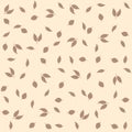 Delicate autumn vintage style background. Creative vector seamless pattern with leaves Royalty Free Stock Photo