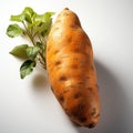 Delicate Baby Yam Root Vegetable On White Surface