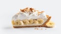 Delicate Banana Cream Pie Slice With Whipped Cream And Bananas Royalty Free Stock Photo