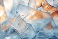 Delicate Beauty of Nature: Abstract Ice Textures in Natural Daylight