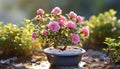 the delicate beauty of the tiniest pink bonsai rose plant