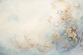 Delicate beige background with springflowers, watercolor. Forget me not Royalty Free Stock Photo