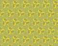 Summer autumn botanical natural fabric pattern wild herbs grasses flowers leaves on olive green background Royalty Free Stock Photo