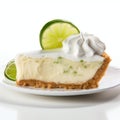 Delicate Burrito Key Lime Pie Slice In 8k Resolution