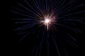 A delicate burst of fireworks in the night sky Royalty Free Stock Photo