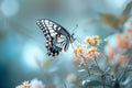 Delicate Butterfly flowers. Generate AI Royalty Free Stock Photo