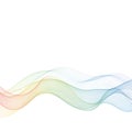 Delicate colored lines smoothly flow in a transparent modern minimalist design background. Eps 10 Royalty Free Stock Photo