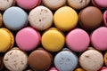 Delicate Colorful french macarons. Generate Ai