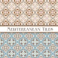 Delicate colors geometric mediterranean patterns