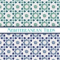 Delicate colors geometric mediterranean patterns