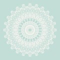 Delicate crochet lace round ornament Royalty Free Stock Photo