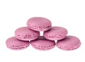 Delicate crumbly delightful purple macaroons
