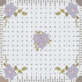 Delicate cute scarf pattern with flowers in trendy colors on brown background.Floral print for scarf,textile,covers,surface,