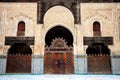 Delicate decoration at the courtyard of bou inania madrasa