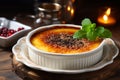 Delicate dessert CrÃ¨me Brulee