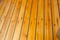 Delicate details of the deck on a hand made wooden boat