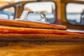 Delicate details of a hand made wooden boat