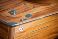 Delicate details of a hand made wooden boat